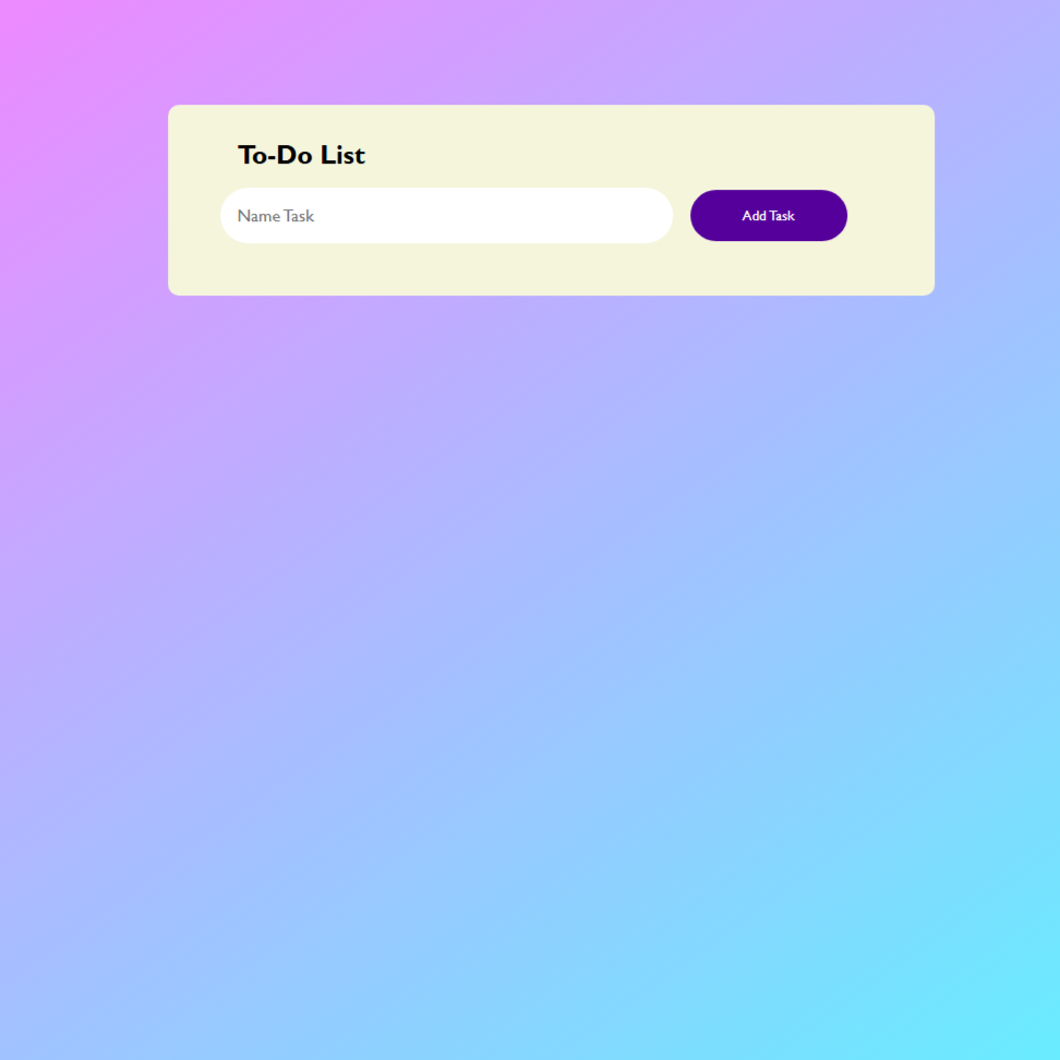 Screenshot of ToDo List App